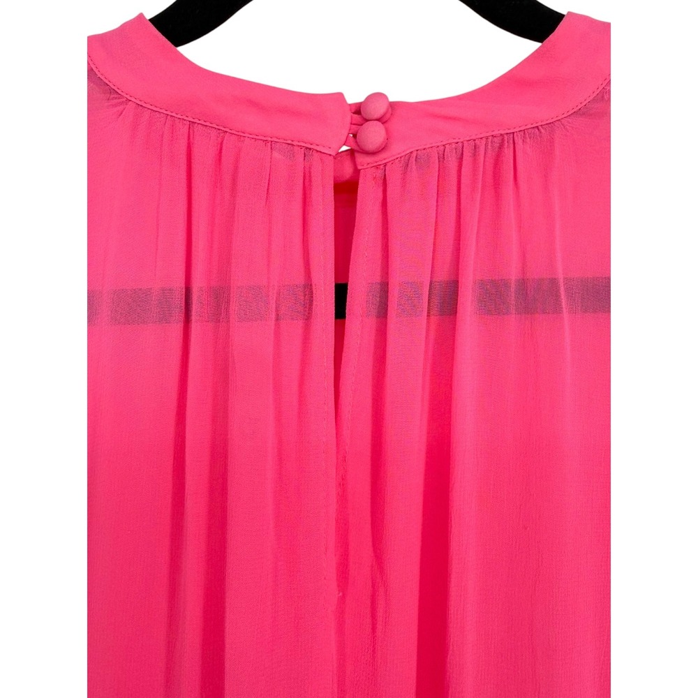 NWT Anthropologie Womens Long Sleeve Sheer Tunic Dress Pink Bell Sleeve Size XL - Picture 8 of 12
